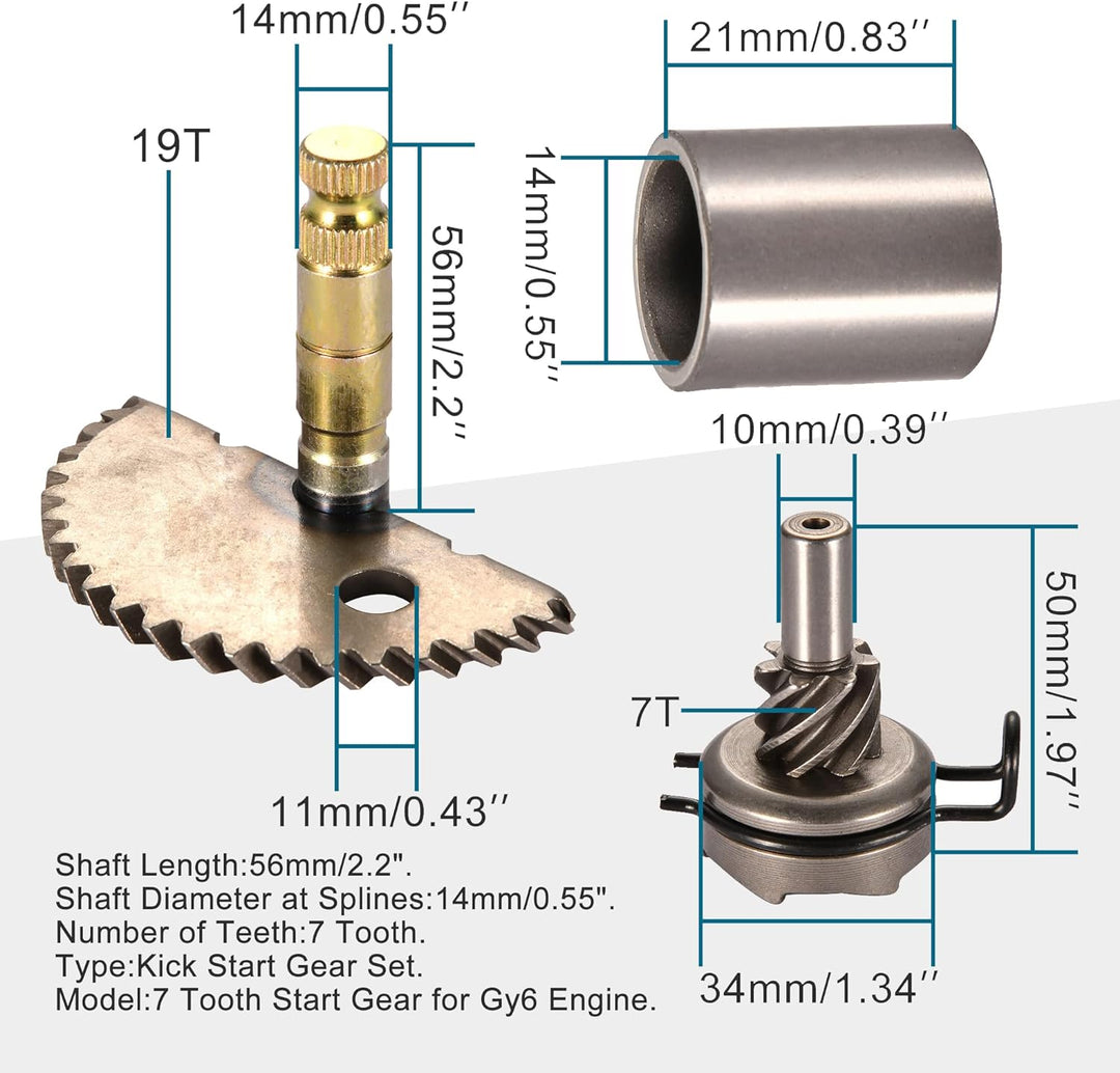 GOOFIT Kickstart Umbausatz Kit Ersatz für GY6 50cc 60cc 80cc Motors Scooter