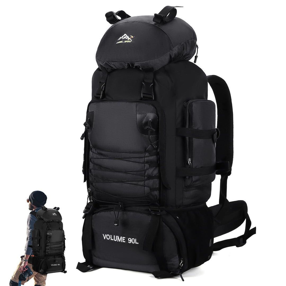 Augot Trekkingrucksack, 90L Grosse Kapazität Wanderrucksack Leichter Campingrucksack Herren Damen Wa