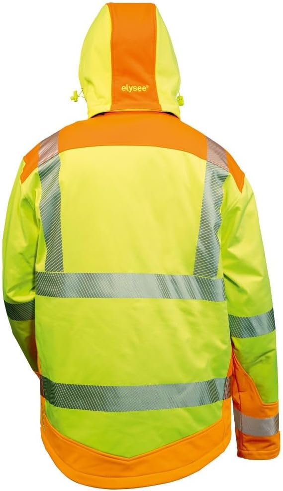 Warnschutz Winter Softshelljacke mit Kapuze Elysee *RICKMER* gelb/orange Gr. XXXL