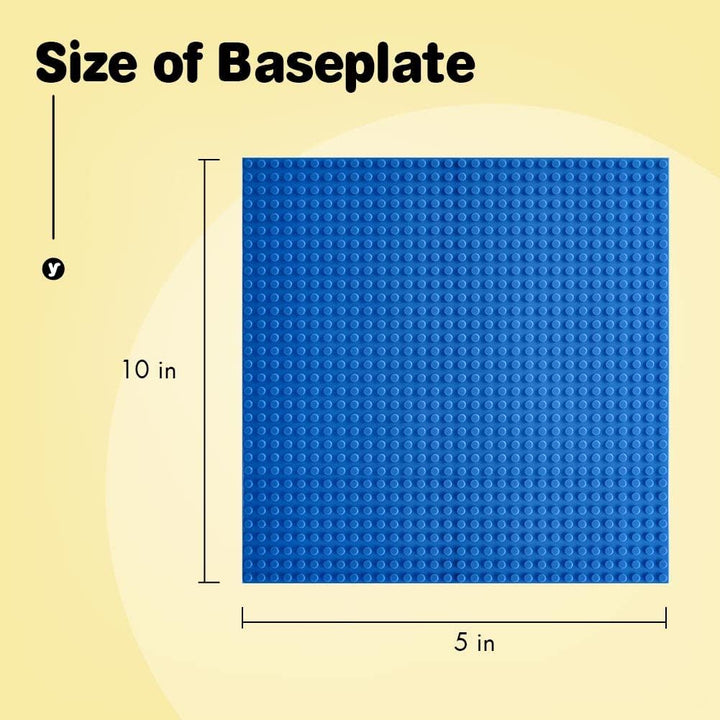 Lekebaby 12 Platten-Set Bauplatte Kompatibel mit Meisten Marken, 25 * 25cm, Grüne Blaue Graue Grundp