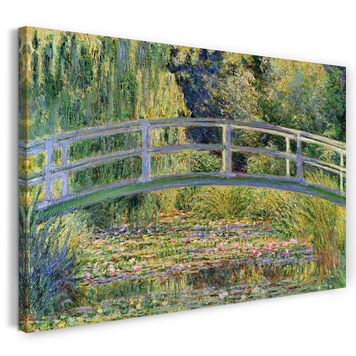 Printed Paintings Leinwand (100x70cm): Claude Monet - Japanische Brücke über den Seerosenteich (1 10