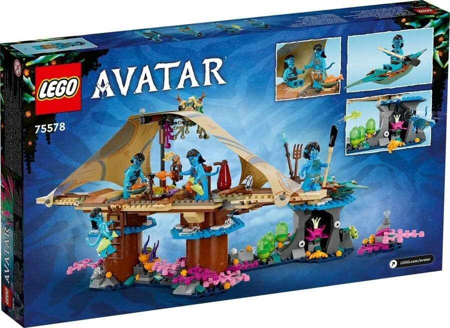 LEGO 75578 Avatar Das Riff der Metkayina, The Way of Water Pandora Set mit 4 Minifiguren, Sammlerstü