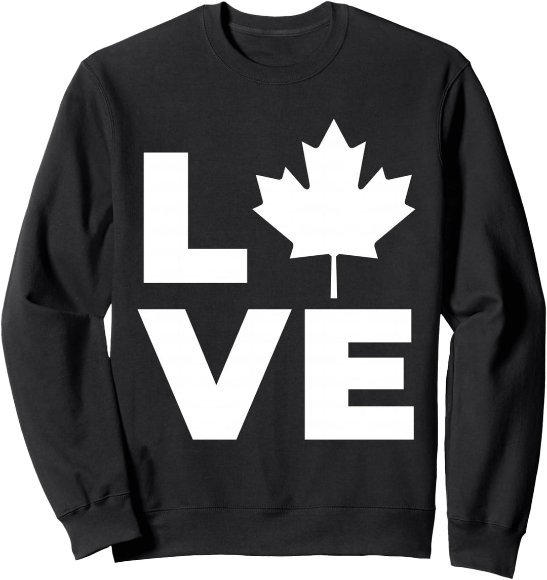 Kanada Flagge Liebe LVE Kanada Ahornblatt Sweatshirt