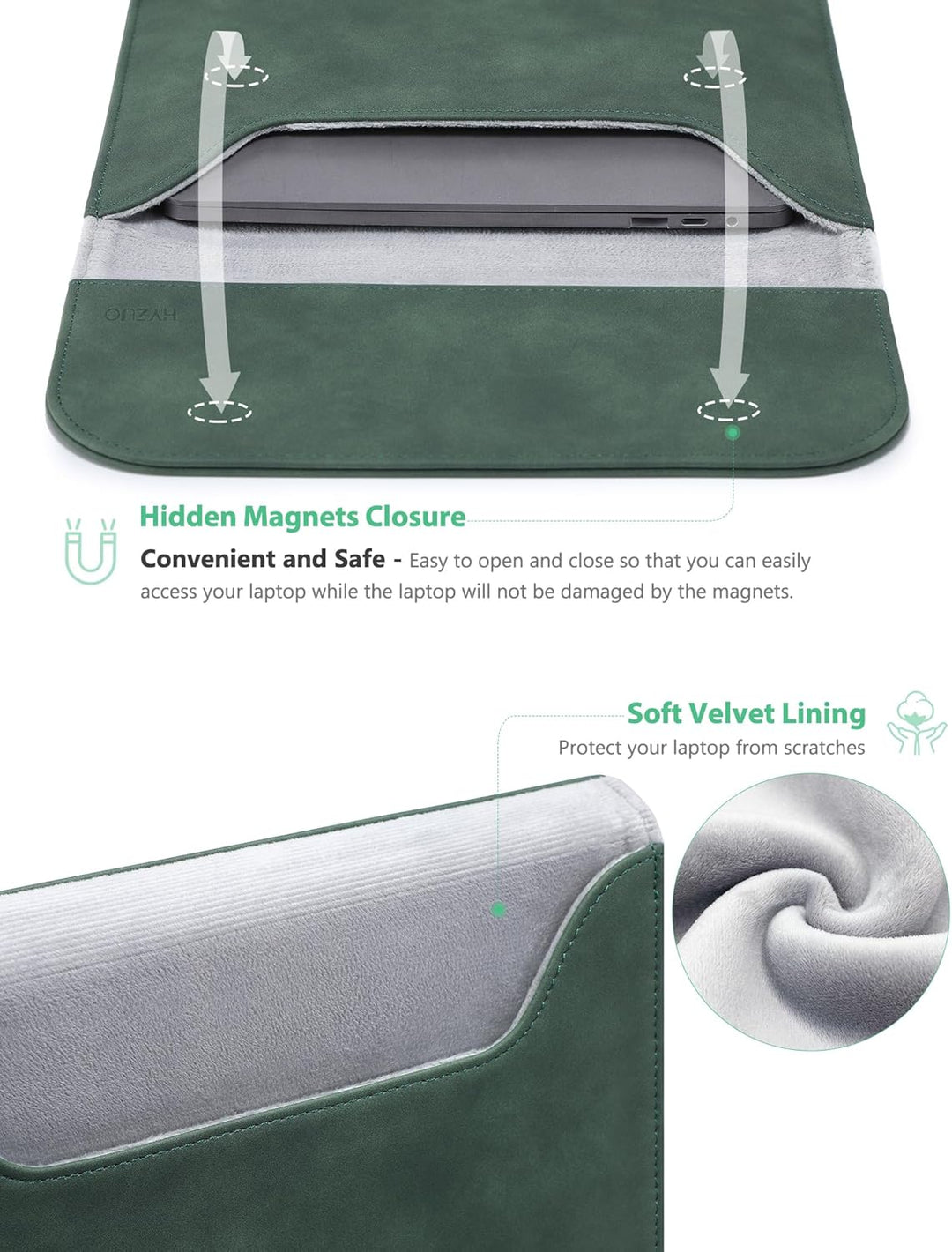 HYZUO 13,3-14 Zoll Laptop Hülle Tasche Laptophülle für MacBook Pro 14 M3/M2/M1 A2992 A2918 A2779 A24