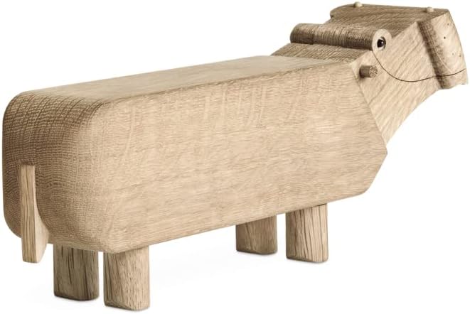 Kay Bojesen Flusspferd Figuren 9 cm Holzfiguren Weihnachtsdekoration, Holz 21 x 21 x cm Flusspferd,