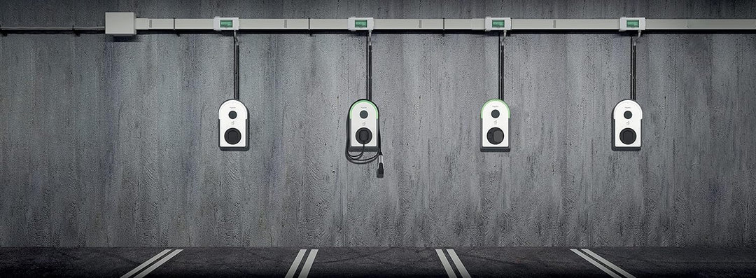 Schneider Electric -Wallbox 22 KW Evlink Pro AC, Ladesäule Elektroauto, T2 5m Kabel, EVB3S22NC0M T2