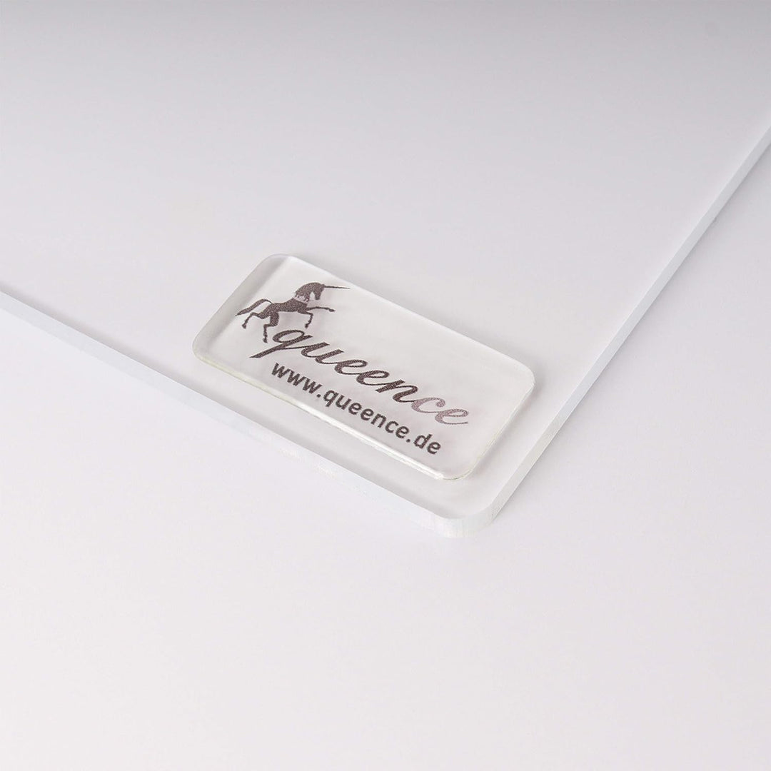 Queence | Hochwertiger Tröpfchenschutz aus Acrylglas zum Aufhängen | Hustenschutz für Empfangsbereic