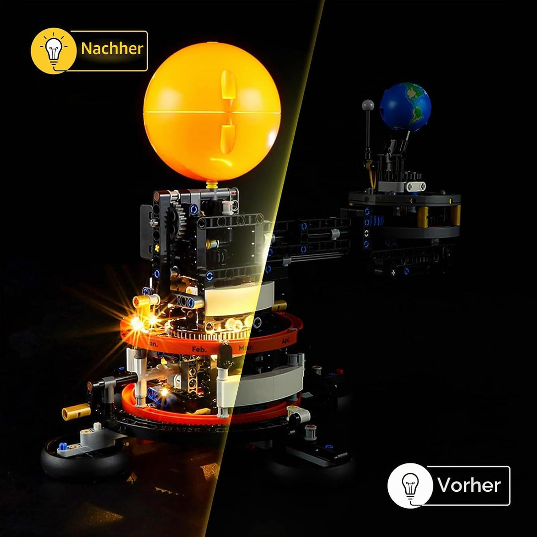 YEABRICKS LED Licht für Lego-42179 Technic Sonne Erde Mond Modell Bausteine Modell (Lego set nicht e
