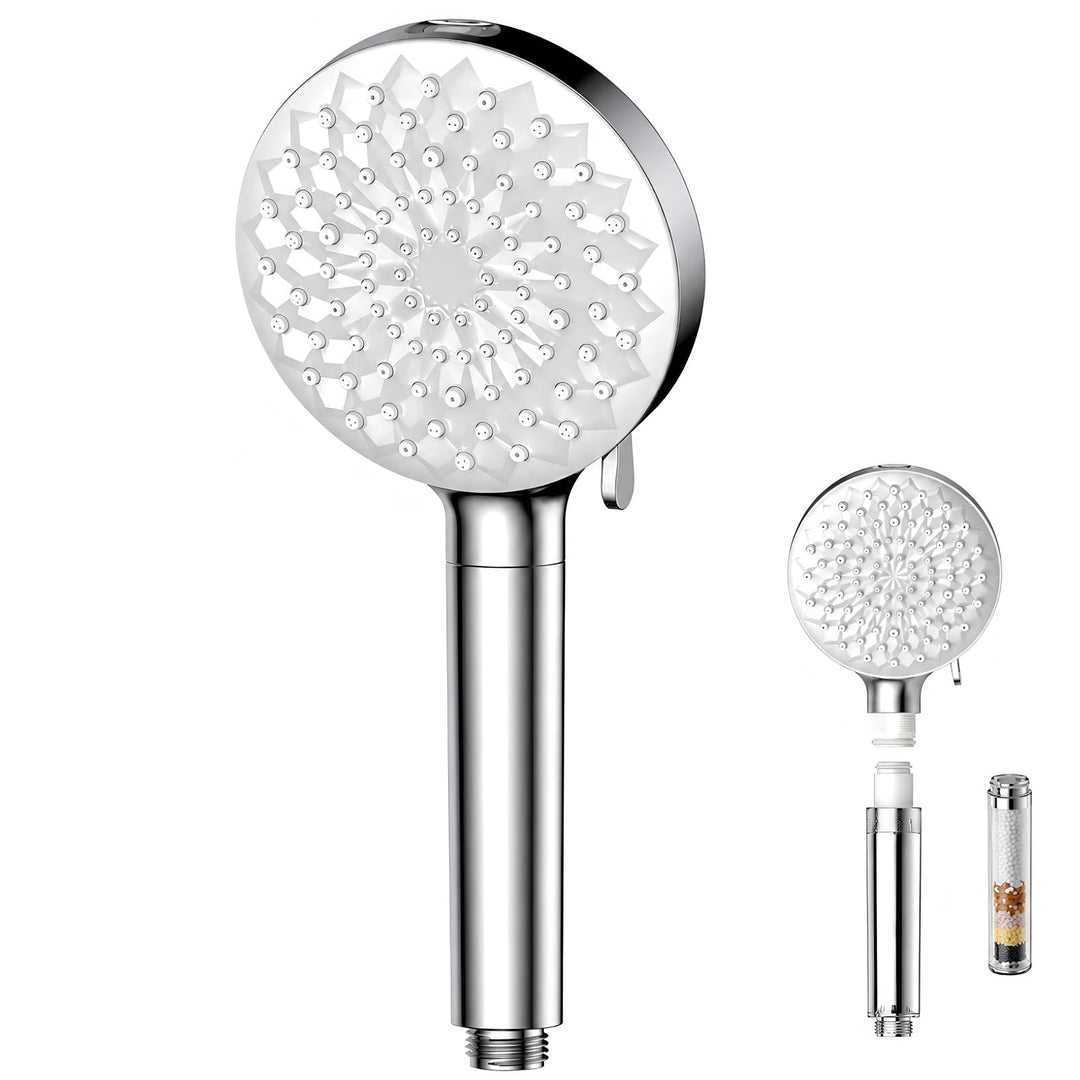 Wassersparend Duschkopf mit Filter, 7 Strahlarten, Hochdruck-Duschbrause Wassersparend mit Filtratio
