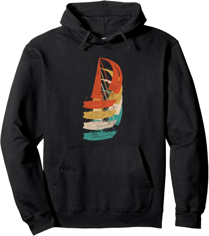 Segeln im Vintage-Stil Pullover Hoodie