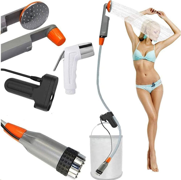 Zooma Tragbare Duschen Camping Dusche, Campingdusche mit Tauchpumpe, Tragbar Outdoor Dusche Wasserpu