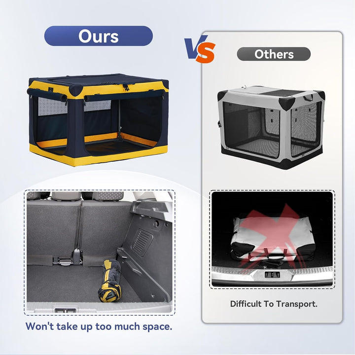 A 4 Pet Hundebox faltbar grosse Hunde, Hundebox für zuhause tragebar Hundetransportbox Transportbox