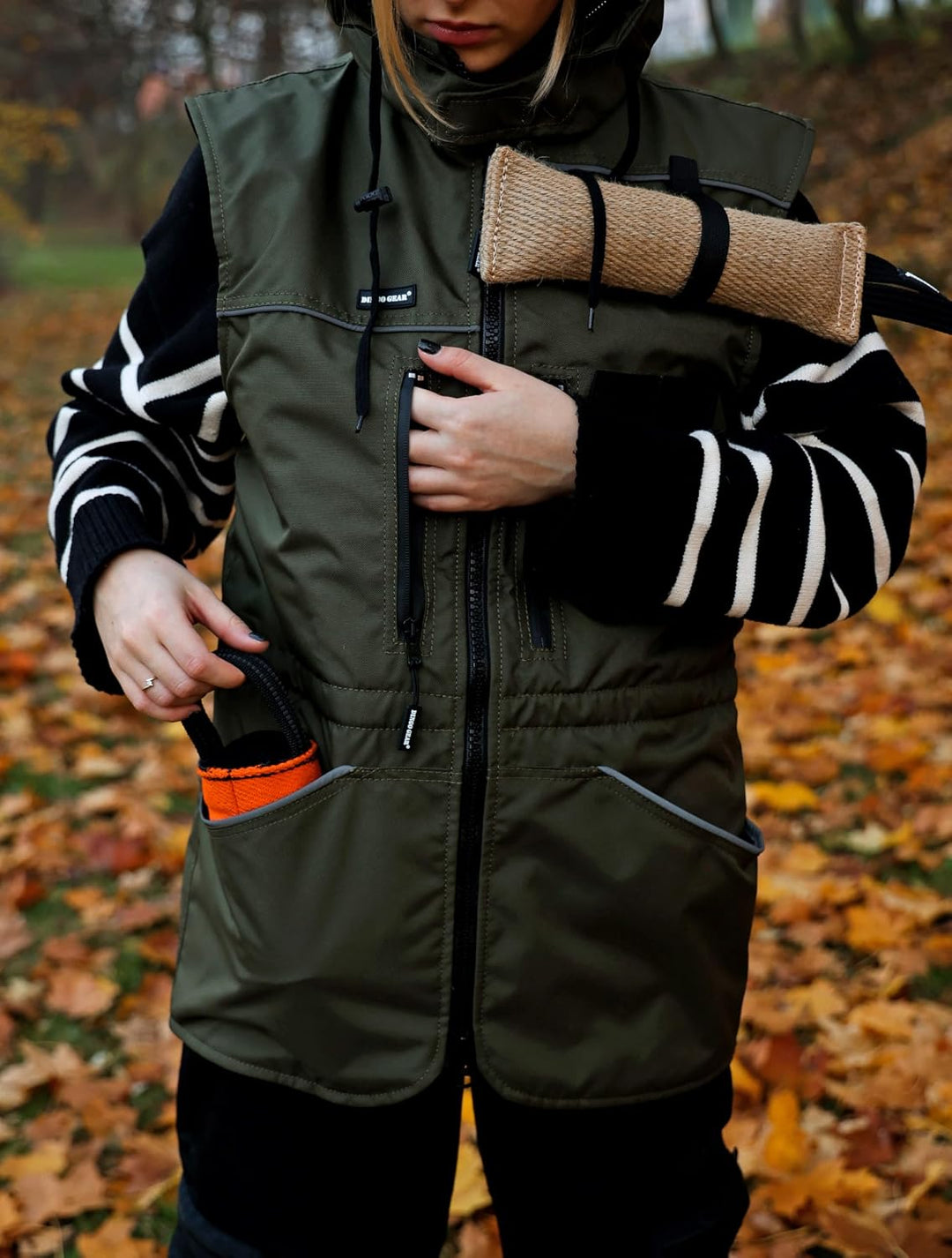DINGO GEAR All-season Training Vest with a Hood Grün 4 - XL grosse, Grün 4 - XL grosse