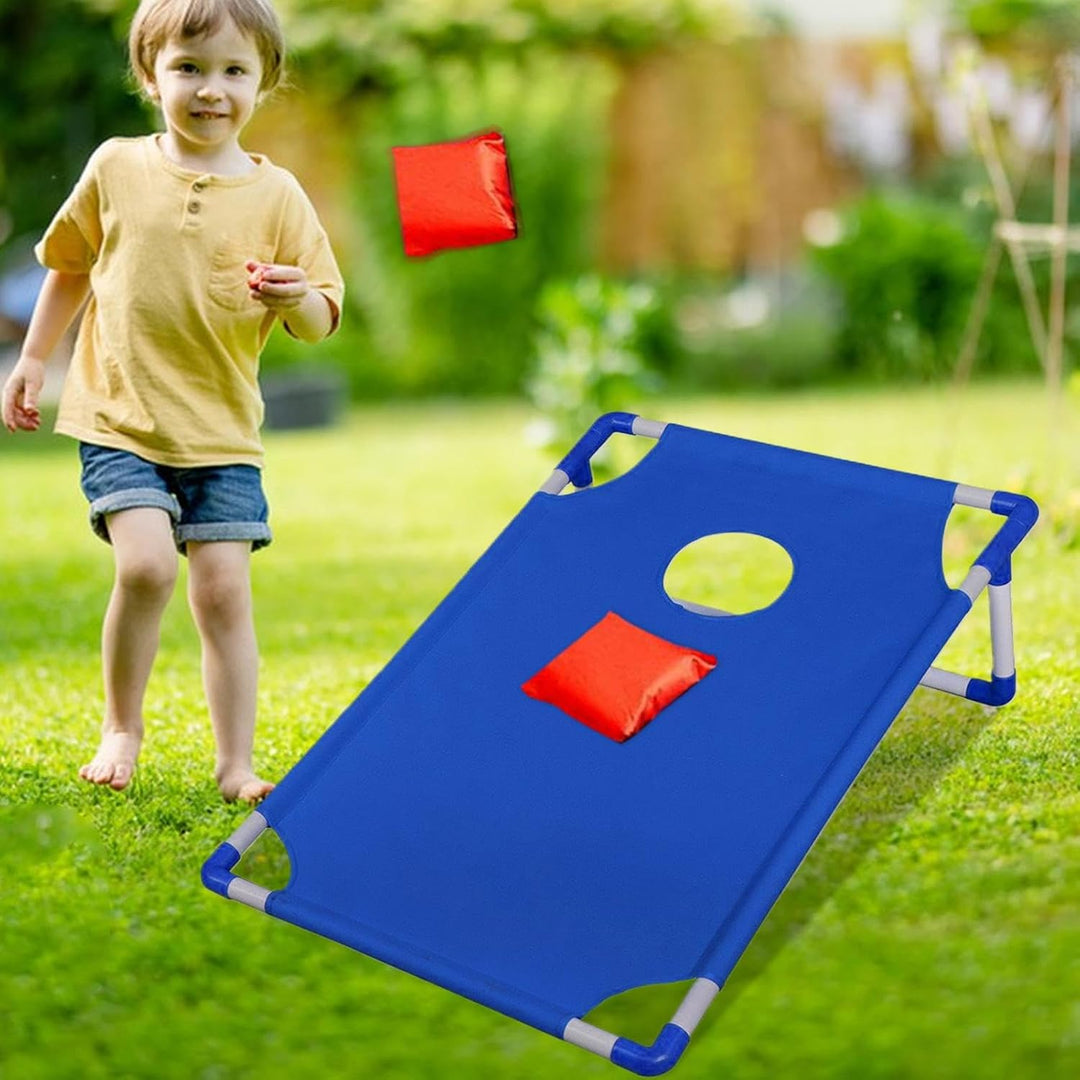 Bean Bag Wurfspiel Set, Cornhole Board Spielzeug mit 6 Bohnensäcke Garten Spielzeug Partyspiele Stra