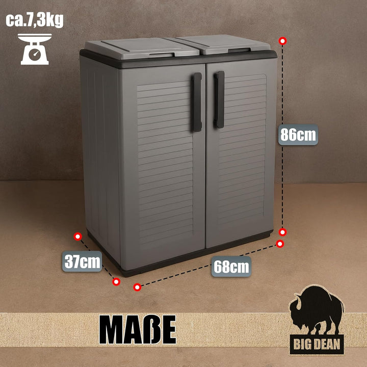 BigDean Mülltrennsystem Schrank Recycling System auch für Gelben Sack Made in Italy