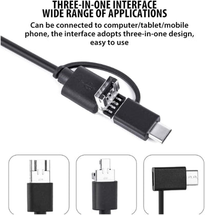 USB-Digitalmikroskop, Kamera mit 200-facher Vergrösserung und Ständer, Handmikroskop mit 2 Megapixel