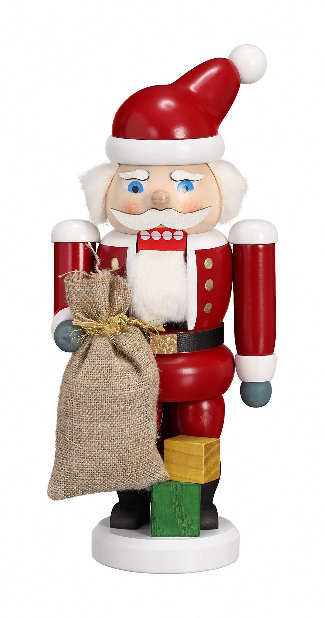 Seiffener Volkskunst | Echt Erzgebirge Weihnachtsmann Nussknacker | 11460 | Handgefertigte Dekoratio