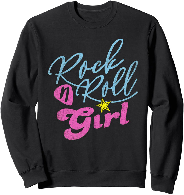 Halloween Rock N Roll Mädchen Pullover Retro Kostüm Sweatshirt