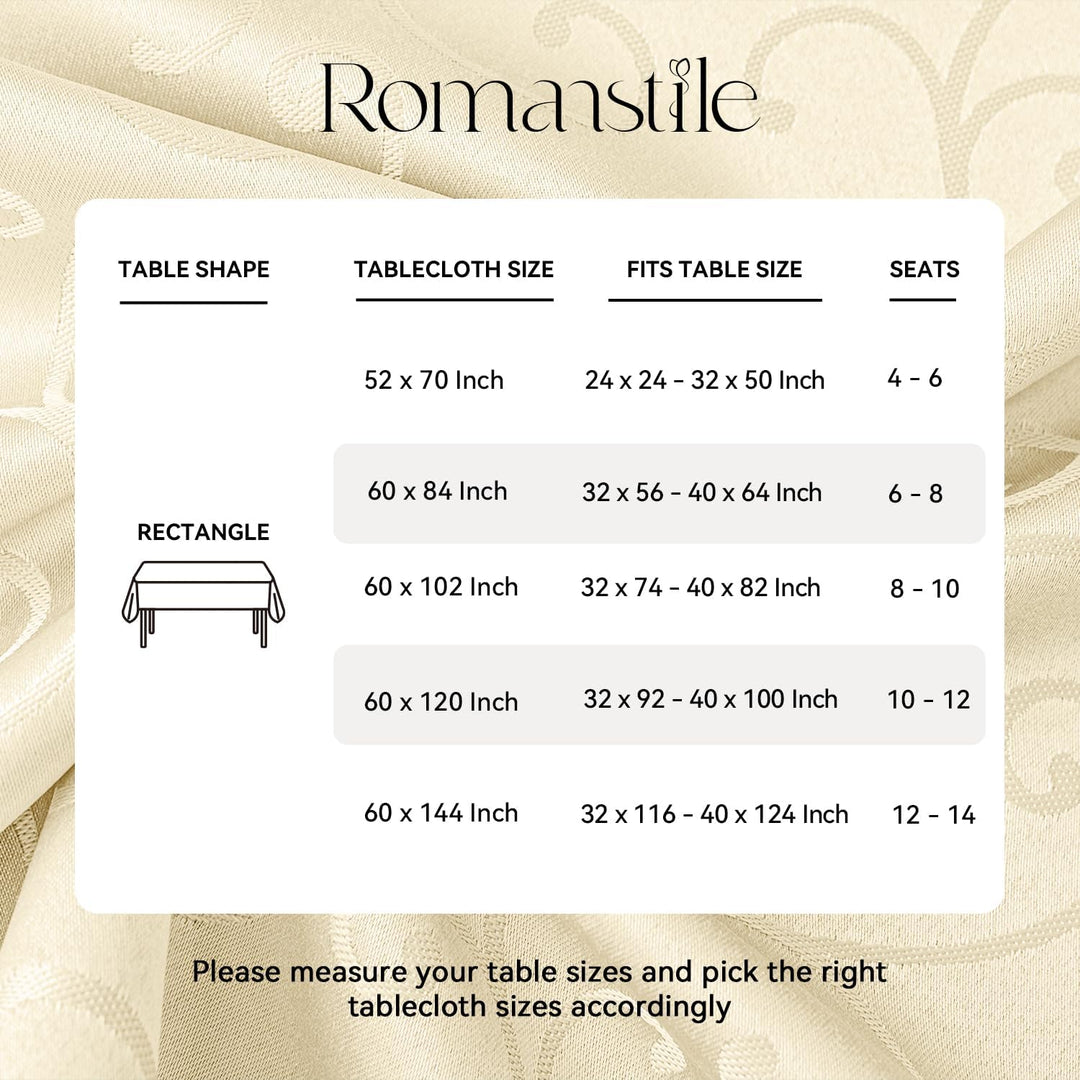 Romanstile Weihnachten Tischdecke abwaschbar 300 x 150 cm beige rechteckig wasserabweisend Christmas