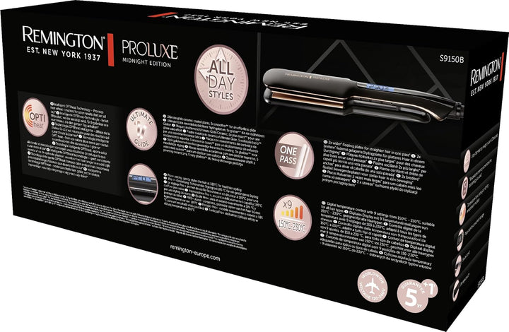 Remington Glätteisen [extra breite Keramikstylingplatten 110 x 50mm] Proluxe (OPTIheat Technologie,