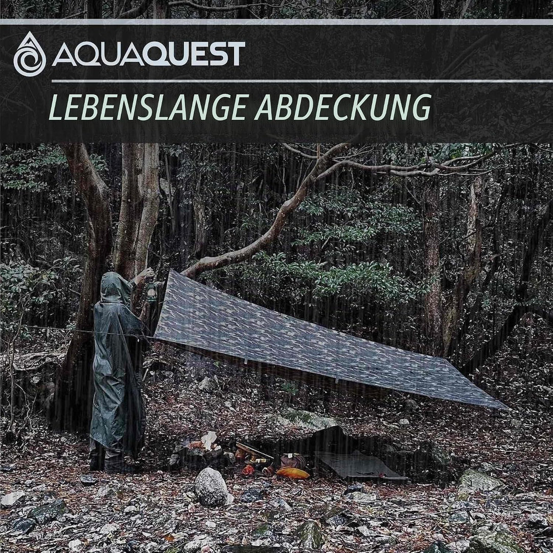 AquaQuest Safari wasserdichte Campingplane - Leichter Sonnenschutz oder Regenschutz - Camping-Essent