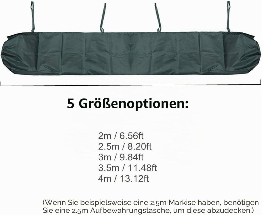 Baogu Markisenabdeckung Abdeckung Schutzhülle für Markisen Wasserdicht Grün (5m), 5m
