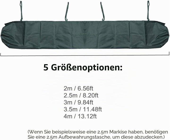 Baogu Markisenabdeckung Abdeckung Schutzhülle für Markisen Wasserdicht Grün (5m), 5m
