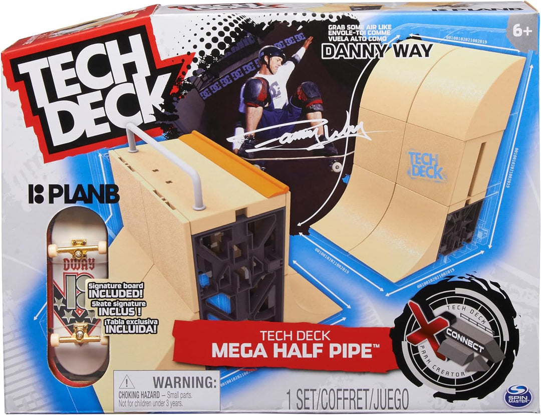 Tech Deck, Danny Way Mega Half Pipe X-Connect Park Creator, anpassbares Rampenset mit besonderem Pla