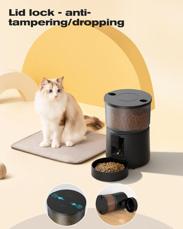Futterautomat Katze APP: 2.4G/5G WiFi Futterautomat Hund - Automatische Futterstation Katzen - Futte