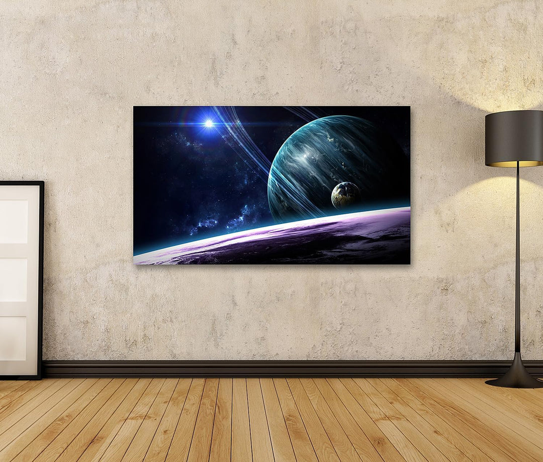 islandburner Bild auf Leinwand Universum Planeten Sternen Und Galaxien Bilder Wandbilder Poster Lein