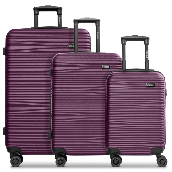 REDOLZ Hartschalen Koffer-Set 3-teilig | Leichte Reise-Trolleys aus hochwertigem, robustem ABS-Mater