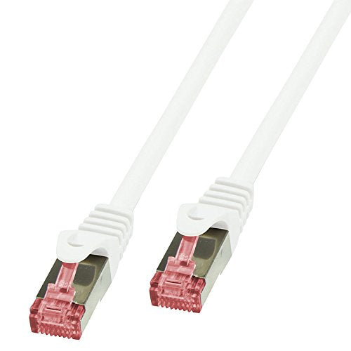 BIGtec LAN Kabel 50m Netzwerkkabel Ethernet Internet Patchkabel CAT.6 weiss Gigabit SFTP doppelt ges