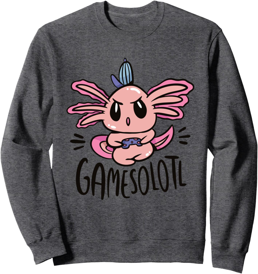 Games Olotl l Lustiges Axolotl Gamer Gaming Wortspiel Sweatshirt