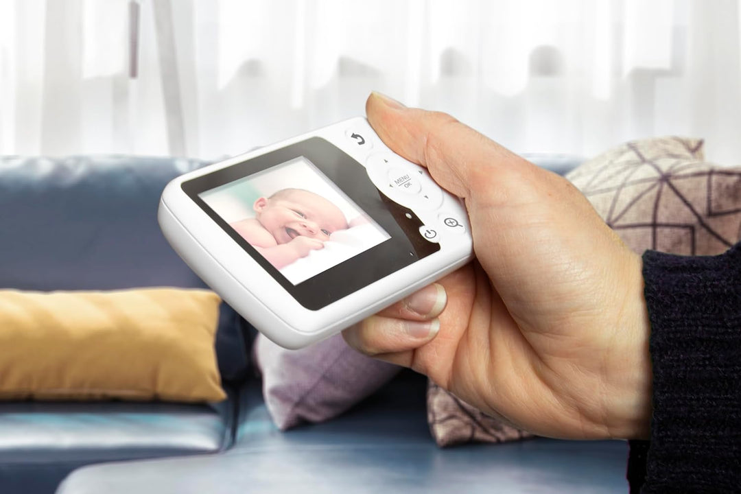 Alecto DVM-64 Funk Kamera Babyphone (100% störungsfrei & privat) mit schwenkbarer video Kamera, Nach