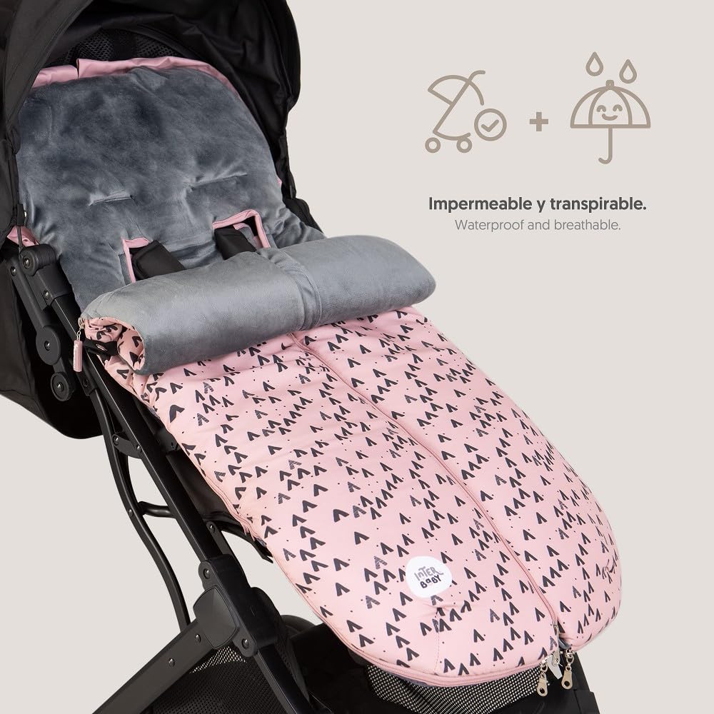 Universal WinterFusssack "Montan" für Kinderwagen, rosa