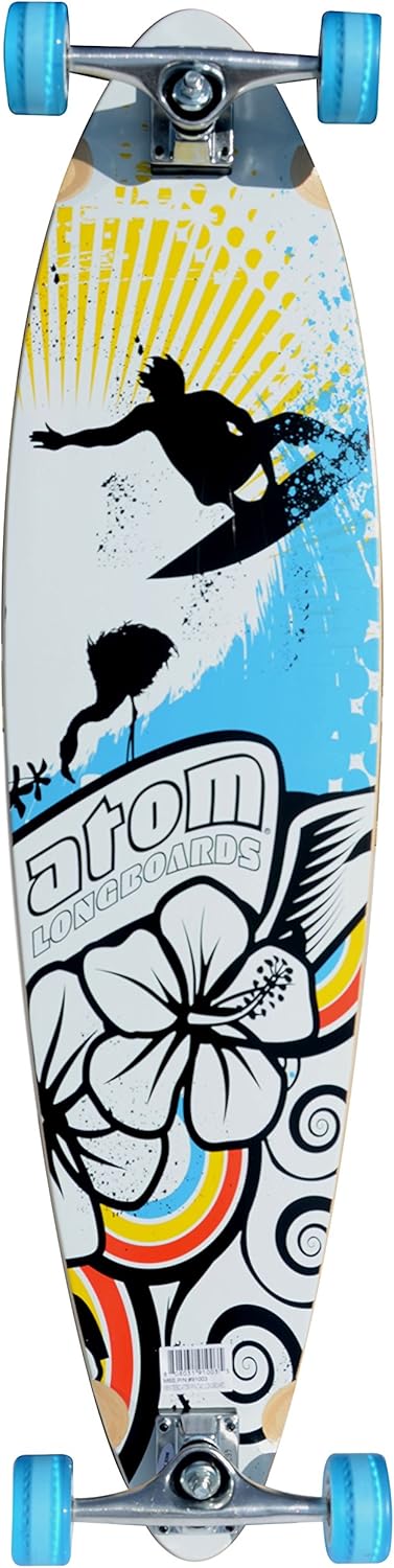 Atom Pin-Tail Longboard (99 cm) Blue Surf, Blue Surf