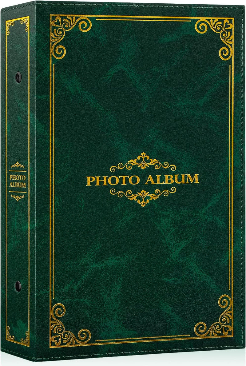 Lanpn Fotoalbum 10x15 300, Traditionell Kunstleder Einstecken Einsteckalbum für Querformat Fotos Bil