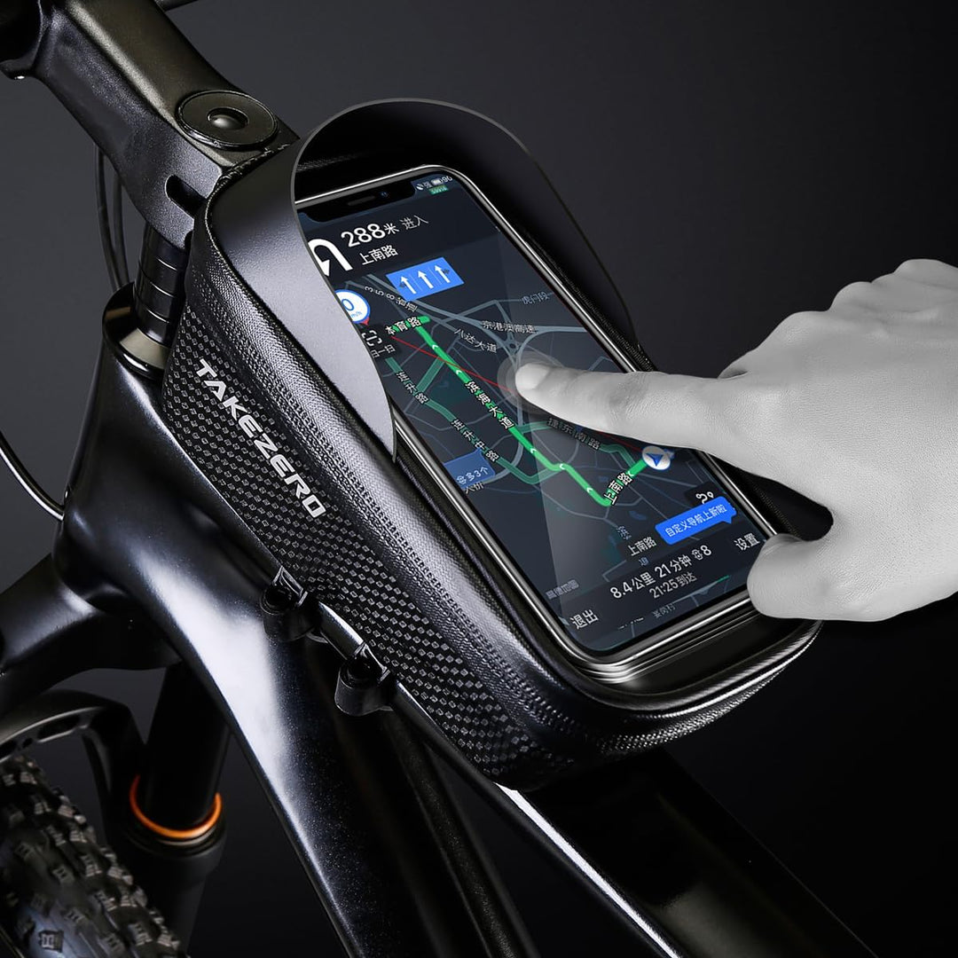 Fahrrad Rahmentasche Wasserdicht Oberrohrtasche, Handytasche Fahrrad mit Touchscreen, 3D Eva Hartsch