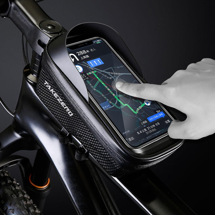 Fahrrad Rahmentasche Wasserdicht Oberrohrtasche, Handytasche Fahrrad mit Touchscreen, 3D Eva Hartsch