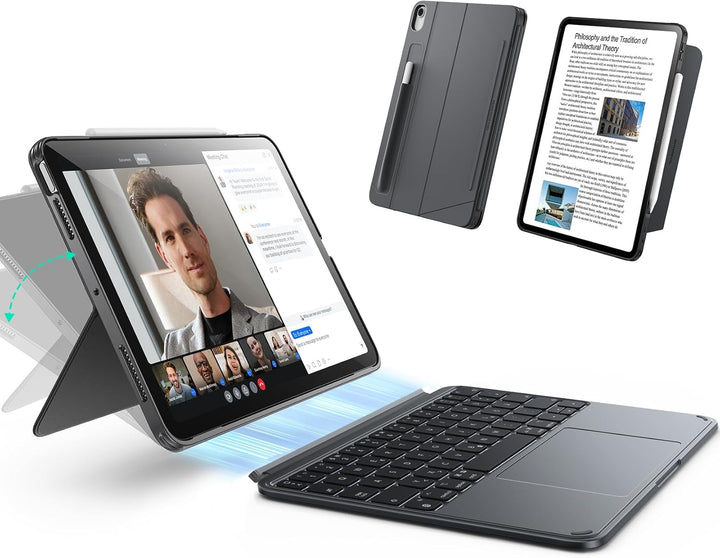 ESR Hülle mit Tastatur für iPad Air 11" (M3/M2) & 10,9" (5/4. Gen) – Magnetisch abnehmbare Keyboard,