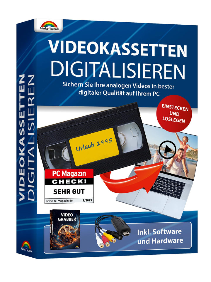 Videokassetten Digitalisieren - analog Audio und Video Konverter - VHS Kassetten digitalisieren - vo