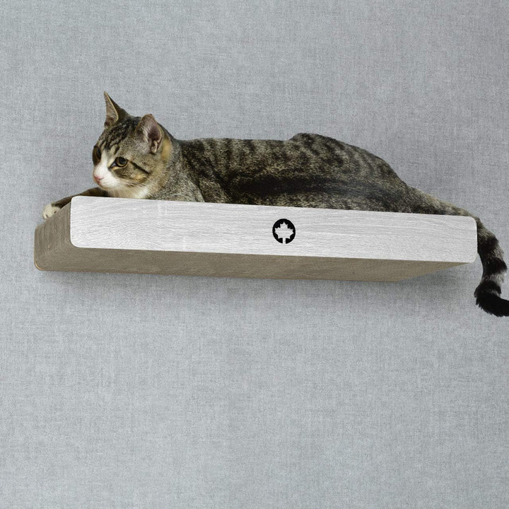 CanadianCat Company | Catwalk aus 3er Kratzbrett-Set mit verdeckter Wandbefestigung Cloud | hellgrau