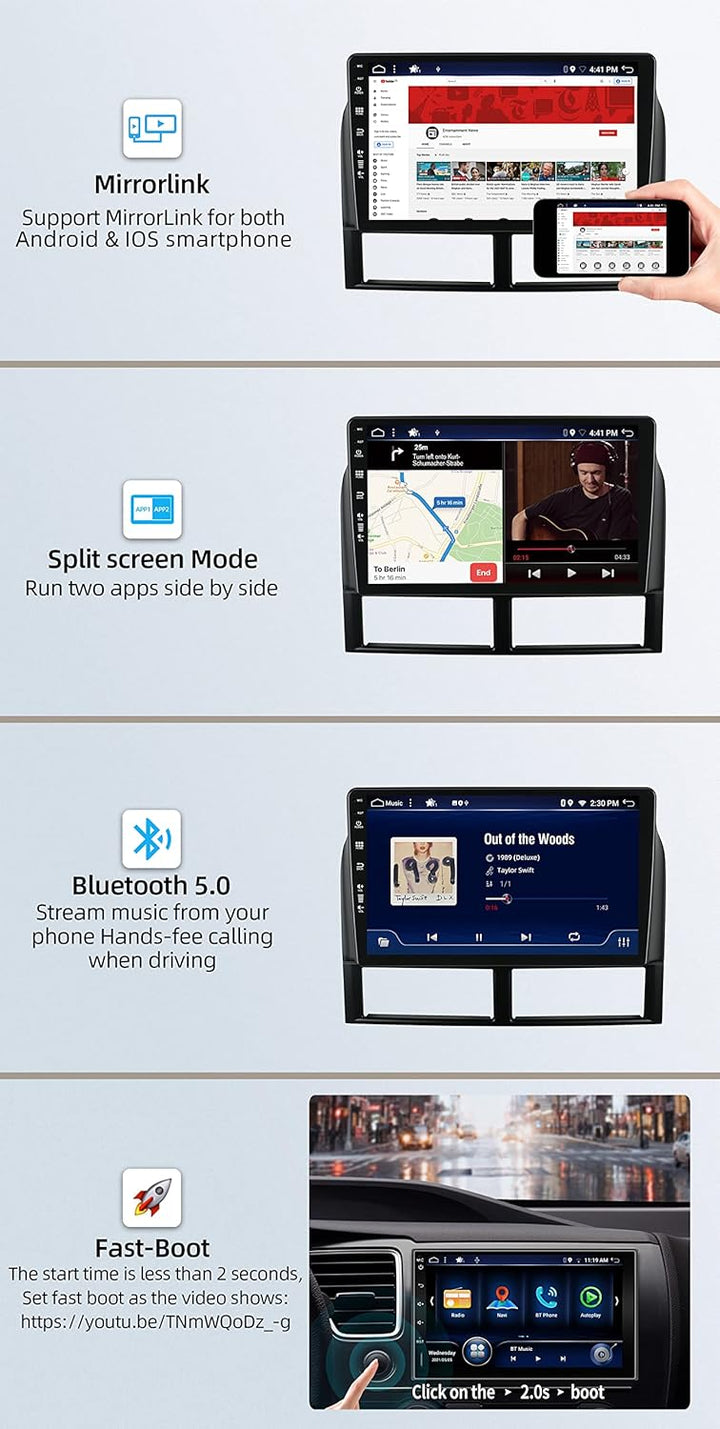 JOYX Android 13 IPS Autoradio Passt für Jeep Grand Cherokee WJ (1998-2004) - 4G+64G - Eingebaut DSP/