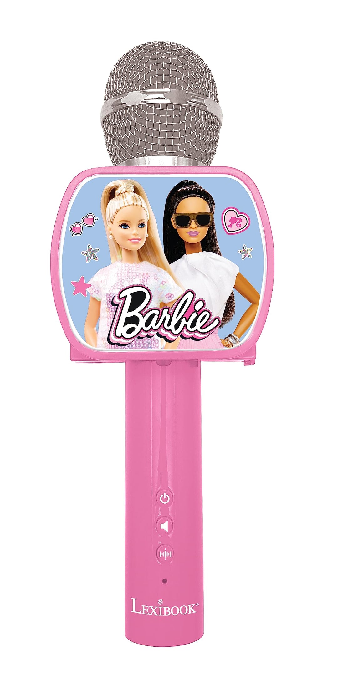 Lexibook MIC240BB Barbie, Bluetooth-Mikrofon mit Sprachwechselfunktion, inkl. Handyhalter, integrier