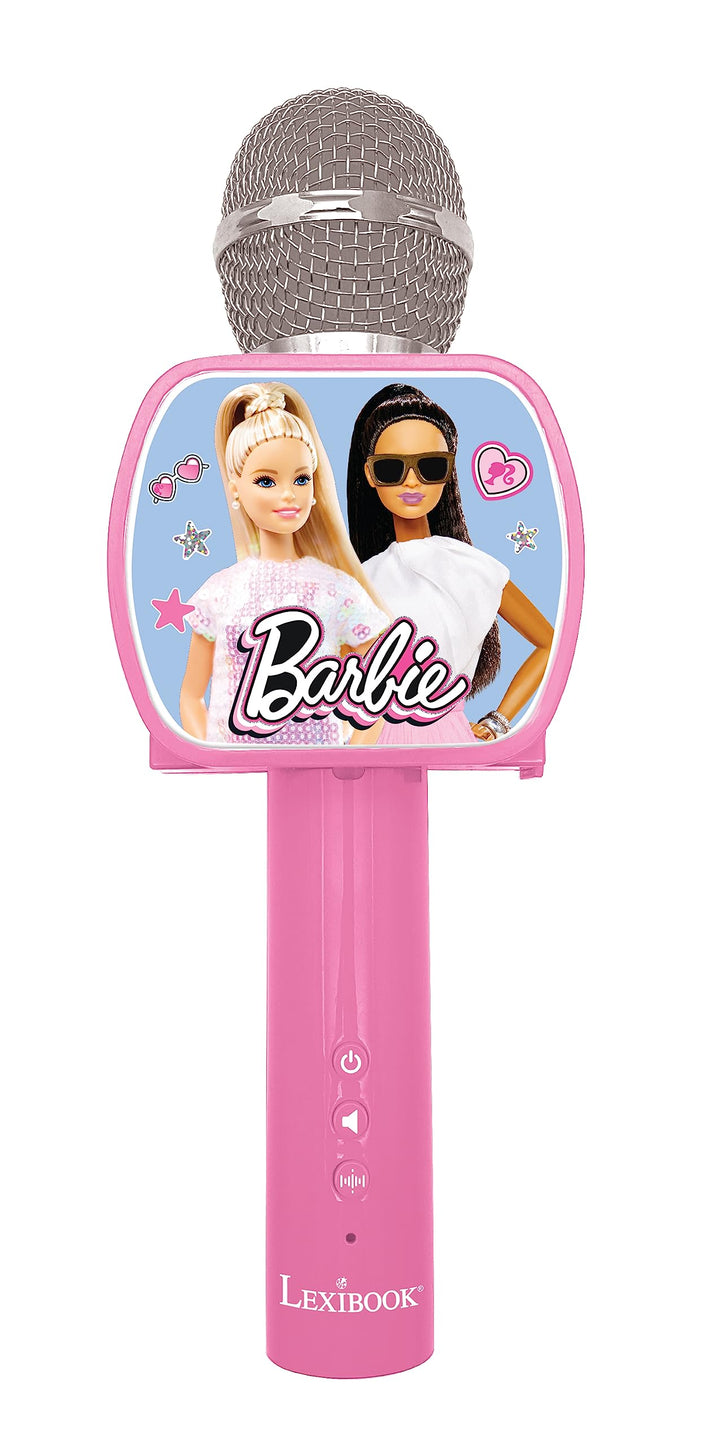 Lexibook MIC240BB Barbie, Bluetooth-Mikrofon mit Sprachwechselfunktion, inkl. Handyhalter, integrier