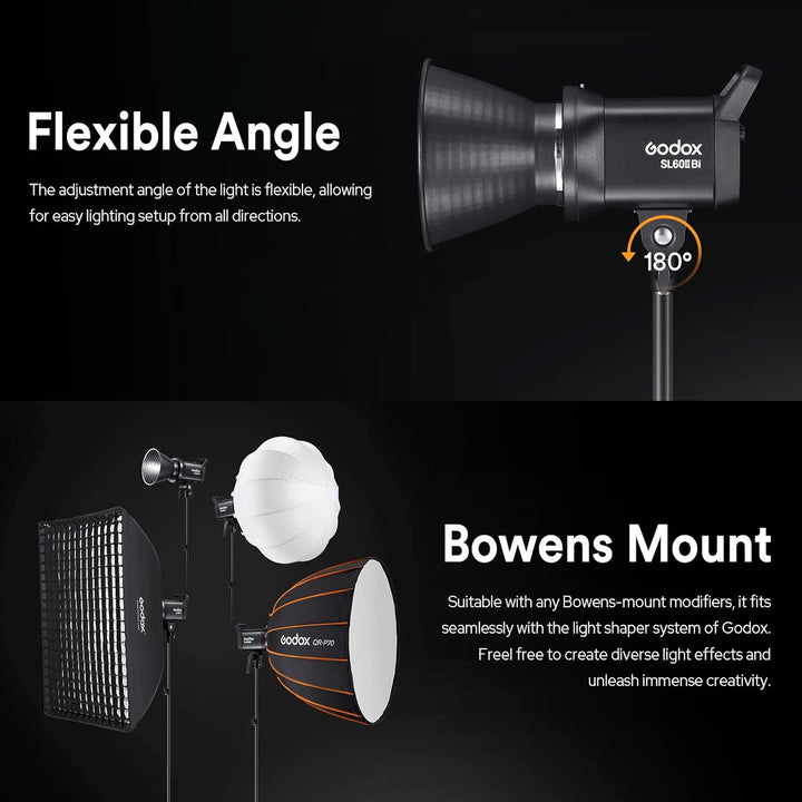Godox SL60IIBi SL60II-Bi LED Video Lichter, CRI96 und TLCI97 +, 2800K-6500K, Eingebaute 11 FX Effekt