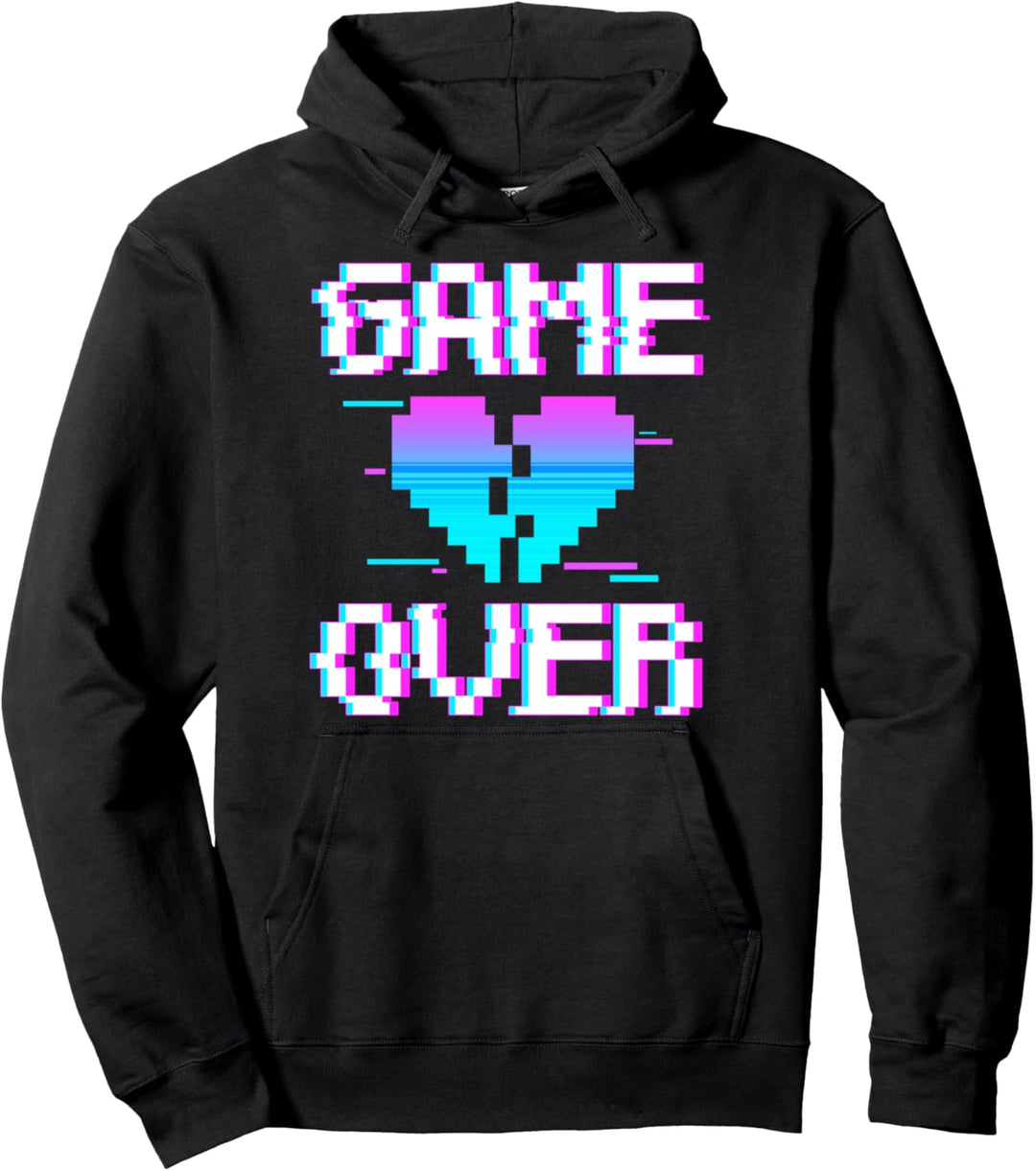 Game Over Yami Kawaii Pastel Goth Gamer Vaporwave Aesthetic Pullover Hoodie