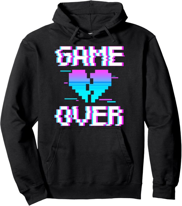 Game Over Yami Kawaii Pastel Goth Gamer Vaporwave Aesthetic Pullover Hoodie