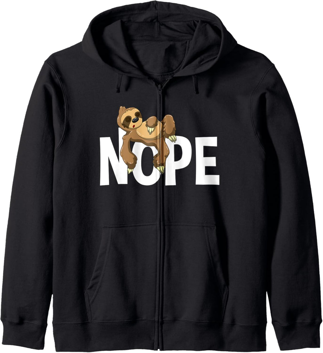 Witziges Nope Geschenk Schlafendes Faules Faultier Kapuzenjacke