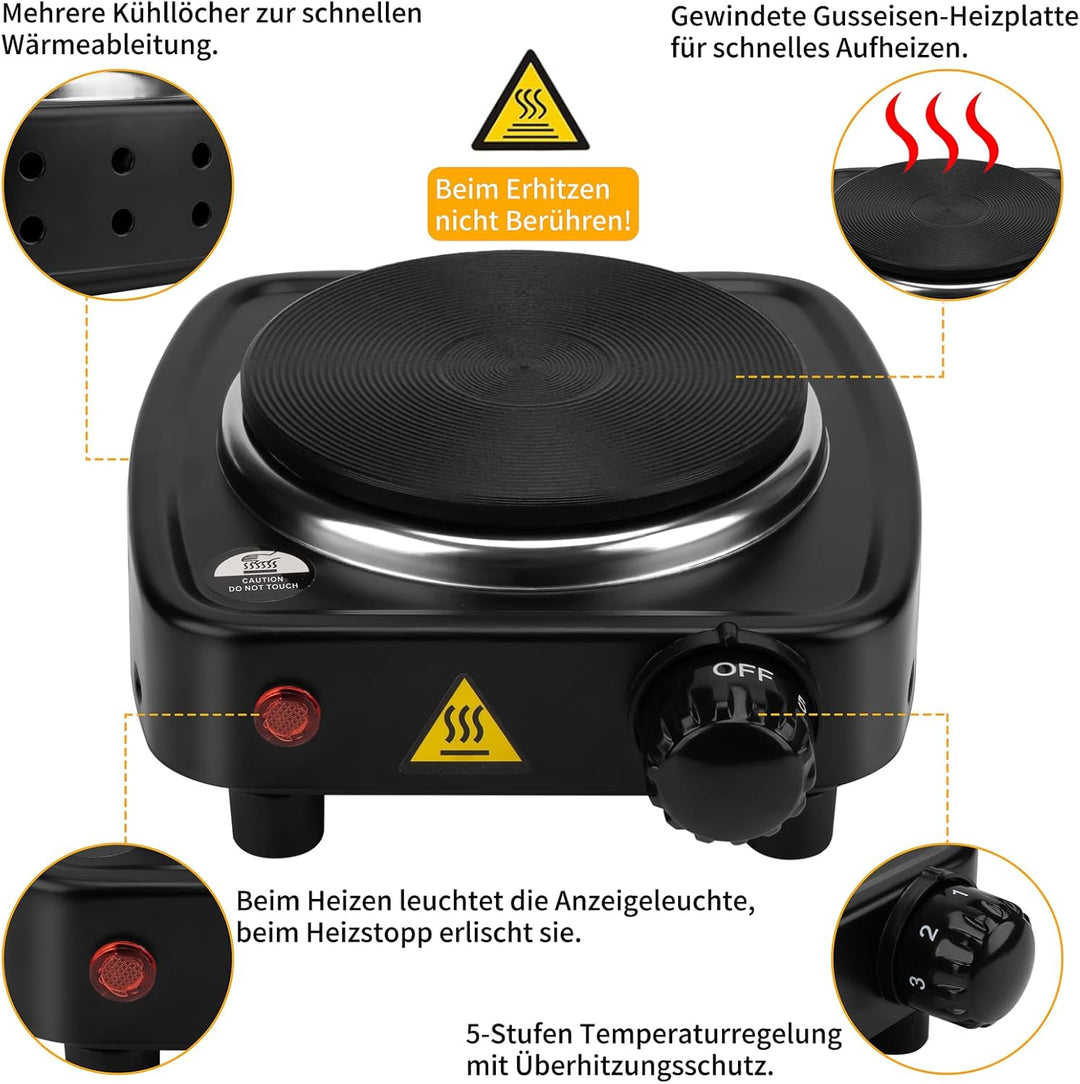 JelyArt Kerzenherstellung Kit Kerzen Selber Machen Set inkl Wachsschmelztopf (900ml), 6 Dosen, 100 D
